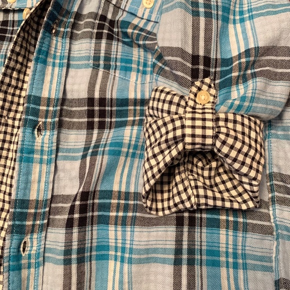 GAP Boys Plaid Cotton Lined Button Up Shirt Size 12 - Picture 10 of 15